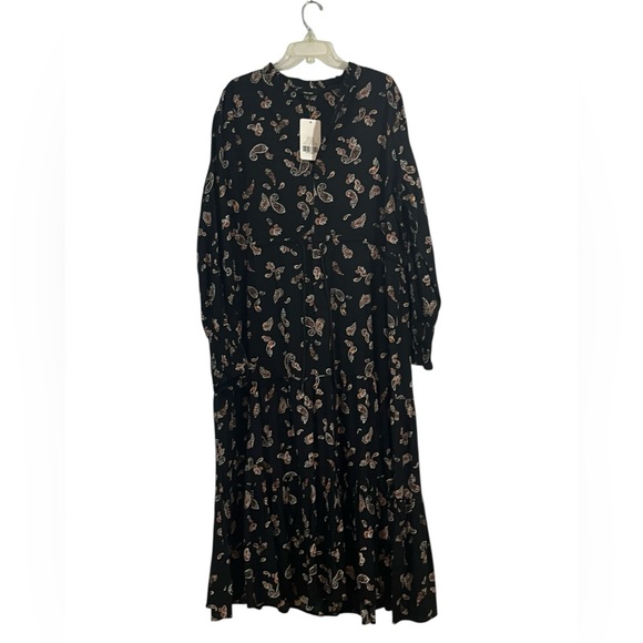 NWT Saint and Sofia Olivia Paisley Long Sleeve Dress - Picture 3 of 16